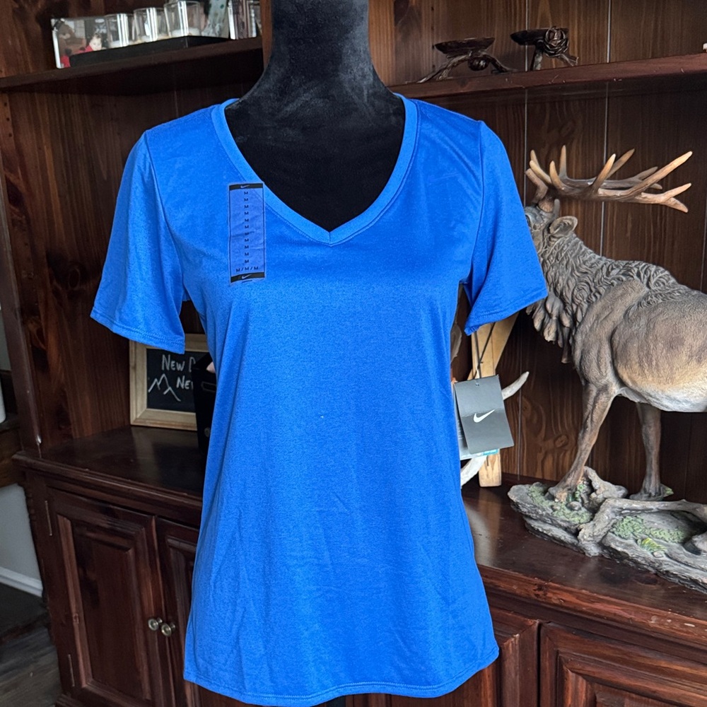 Nike Women's V-Neck Royal Blue Tee